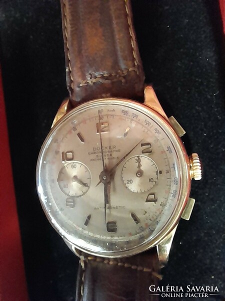 Swiss docker chronographe suisse gold jumbo 18k men's watch.37 Mm.