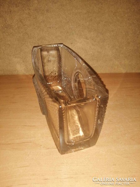 Retro szögletes üveg váza
