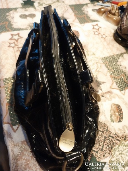 Suzy smith branded, new, black, elegant, patent leather bag