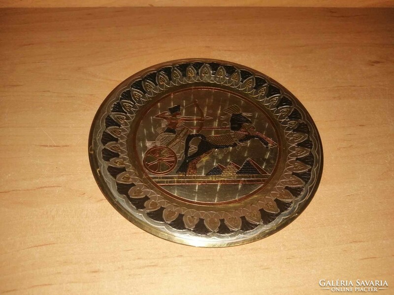 Copper wall plate with Egyptian pattern - 17 cm (n)