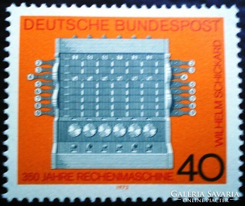 N778 / Németország 1973 A számológép feltalálásának 350. évfordulója bélyeg postatiszta
