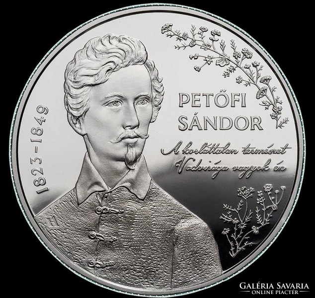 7,500 HUF Sándor Petőfi non-ferrous metal commemorative medal 2023 in closed, unopened capsule