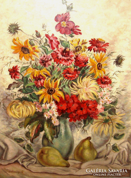 Wonderful guaranteed original Rudolf Merényi / 1893-1957/ flower still life