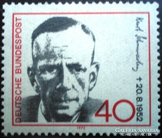 N738 / Germany 1972 kurt schumacher politician stamp postman