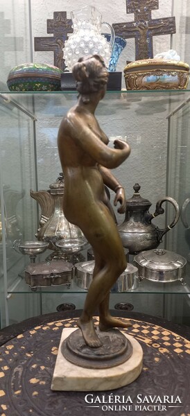 Antique bronze statue female nude