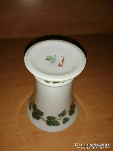 Hutschenreuther porcelán zöld leveles váza 10,5 cm magas (22/d)