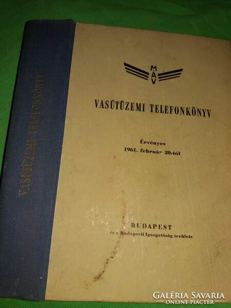 1961.MÁV - VASÚTÜZEMI telefonkönyv borítók 4 db -egyben BUDAPEST a képek szerint
