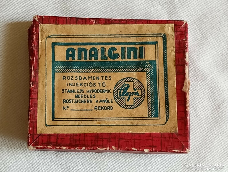 Analgini stainless injection needle 11 pcs in original box, old