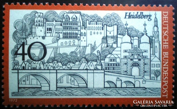 N746-7 / Germany 1972 Helgoland and Heidelberg stamp postal clerk