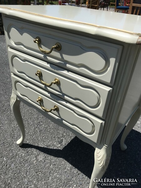 Small white bedside table