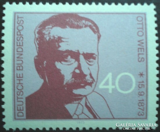 N780 / Germany 1973 otto wels social democratic stamp postal clerk