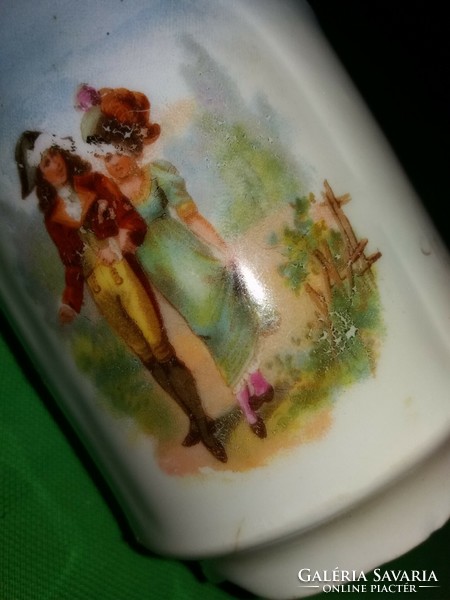 Antique 19th No. Zsolnay irises scene Victorian porcelain mug according to pictures
