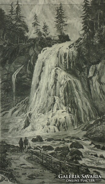 Lajos Máté from Csurgó (1931-): waterfall / golling