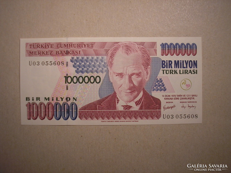 Törökország - 1 000 000 Lira 1970 UNC