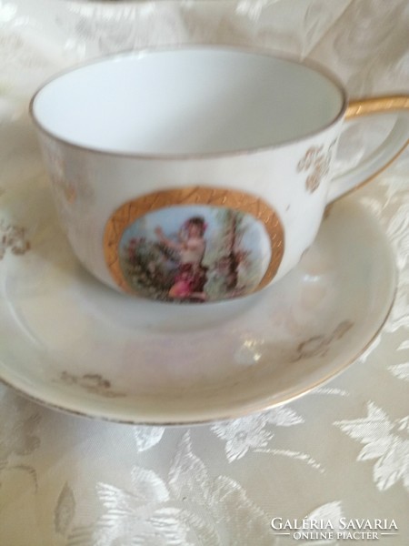 Antik jelenetes teás csésze gyönyörű