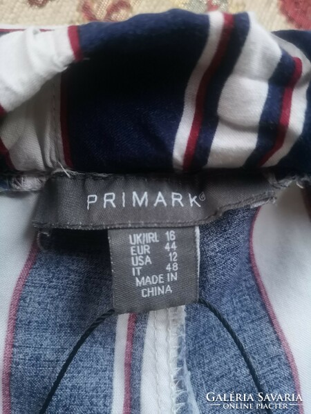 Primark 44 blue-white 100% viscose trapeze trousers
