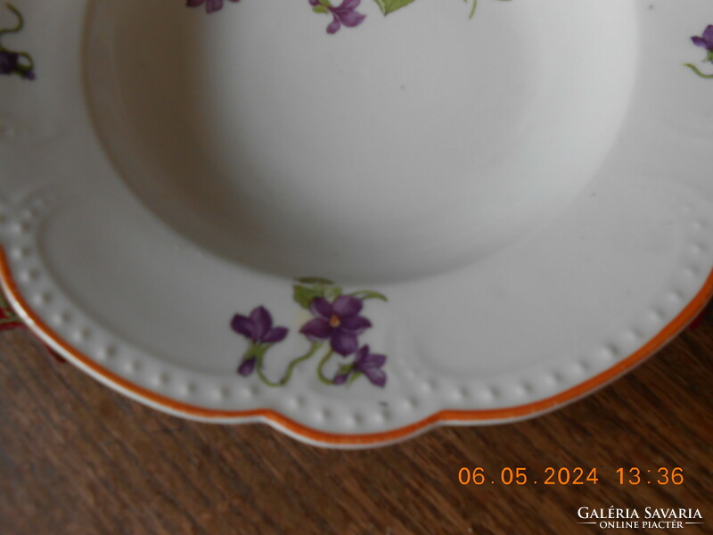 Zsolnay pearly, violet deep plate