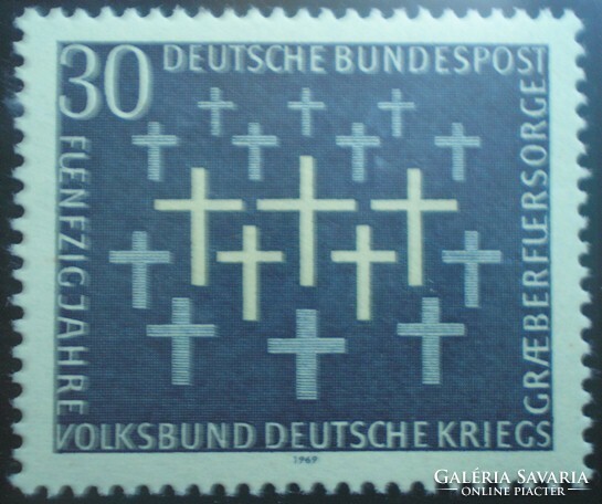N586 / Németország 1969 A német hadisírok megőrzése bélyeg postatiszta