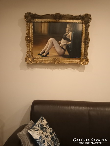 The sofa oil painting 2023