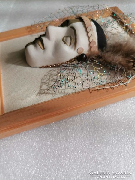 Sold out!!! Carnival masks in a frame, decorative wall or table decoration