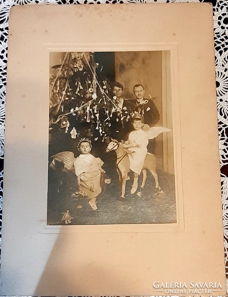 Rare antique Christmas family photo from 1920