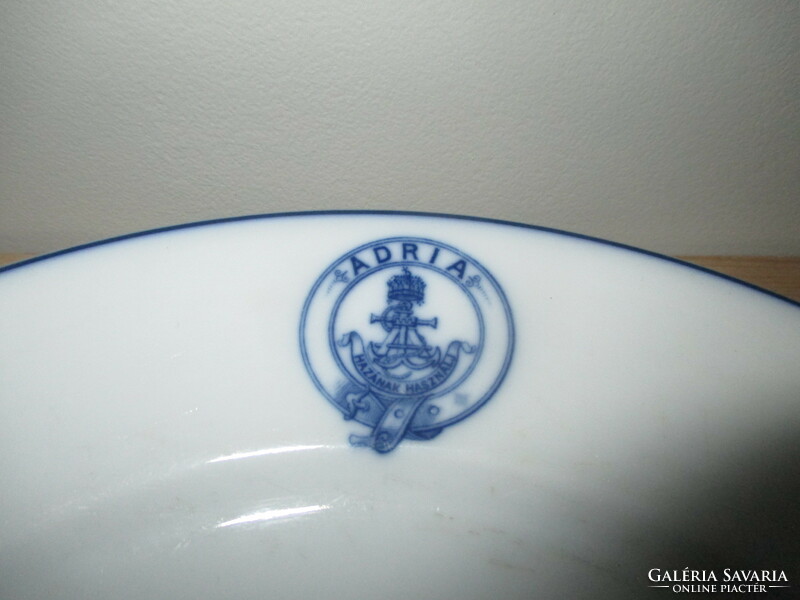 Adria Hungarian Sea Shipping Co. Porcelain plate with logo, early 1900s