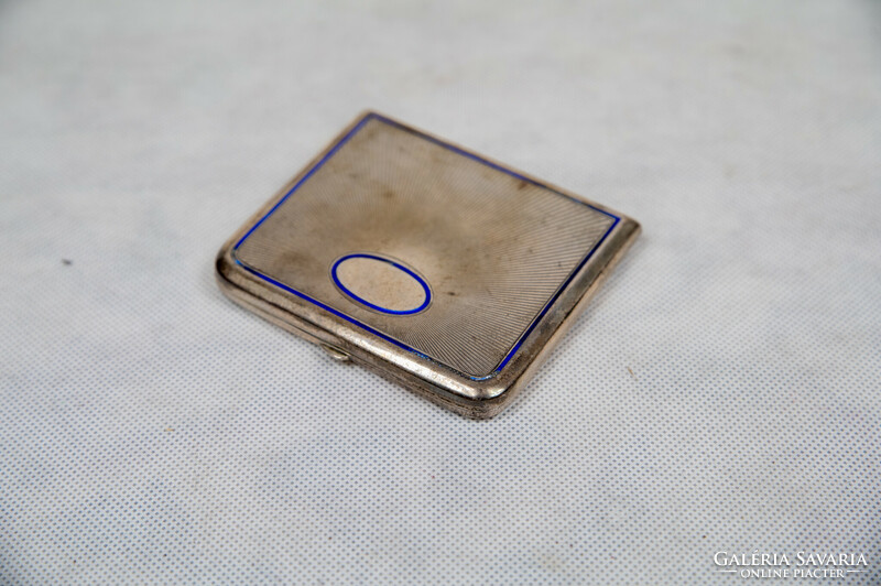 Silver enamel cigarette holder 120 g cigarette case