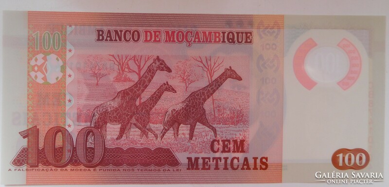 Mozambique 100 meticais 2011 unc polymer