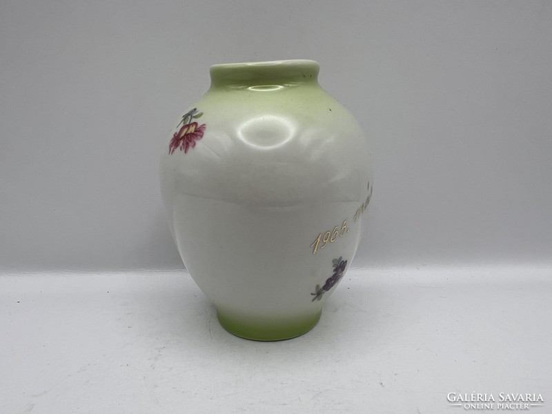 Drasche porcelán régi kis váza, 8  cm-es nagyságú. 5067 1965. március 8