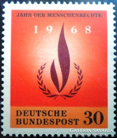 N575 / Germany 1968 year of human rights stamp postal clerk