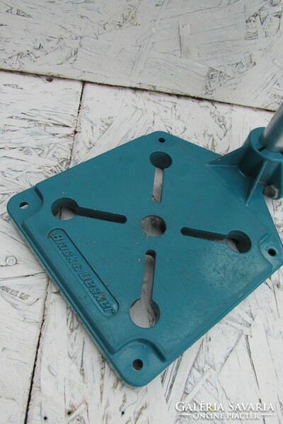 Old, retro black&decker (blue) DIY vertical drill stand for pistol drill