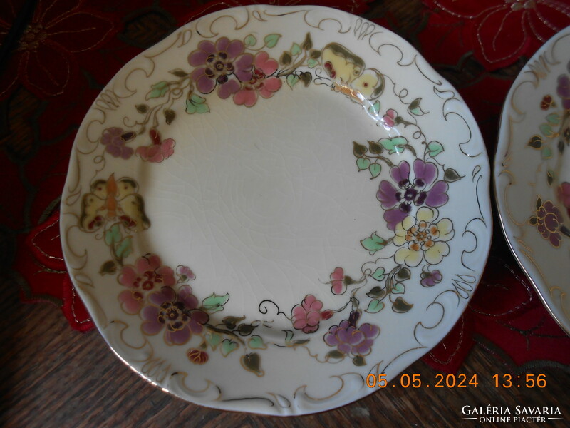 Zsolnay pillangós desszertes tányér I