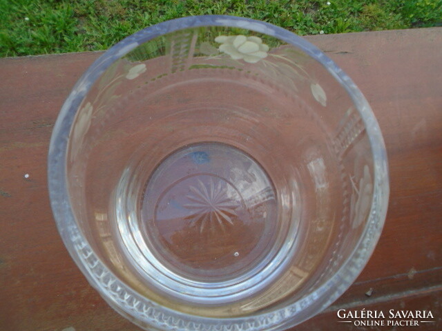 Large polished crystal centerpiece serving bowl extra special shape world circumference: 60 cm