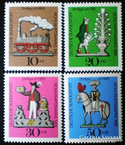 N604-7 / Németország 1969 Népjólét : Ónfigurák bélyegsor postatiszta