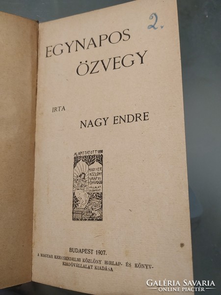 1907: Nagy endre: one-day widow + kabos ede:pór (2 volumes)