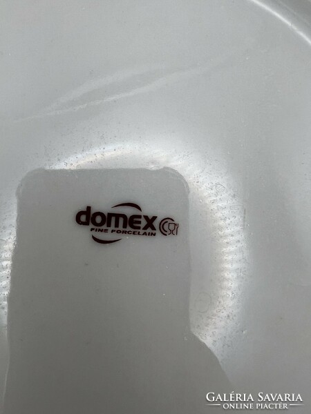 DOMEX FINE art deco minőségi porcelán süteményes készlet, 23 cm, 6 db.5058
