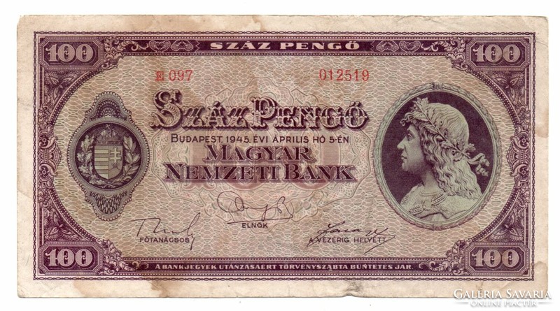 100    Pengő    1945