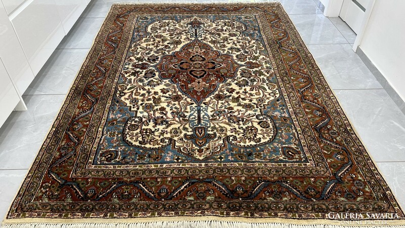 3631 ÁLOMSZÉP Hindu Tabriz kézi csomó gyapjú perzsa szőnyeg 170X245CM ingyen futár