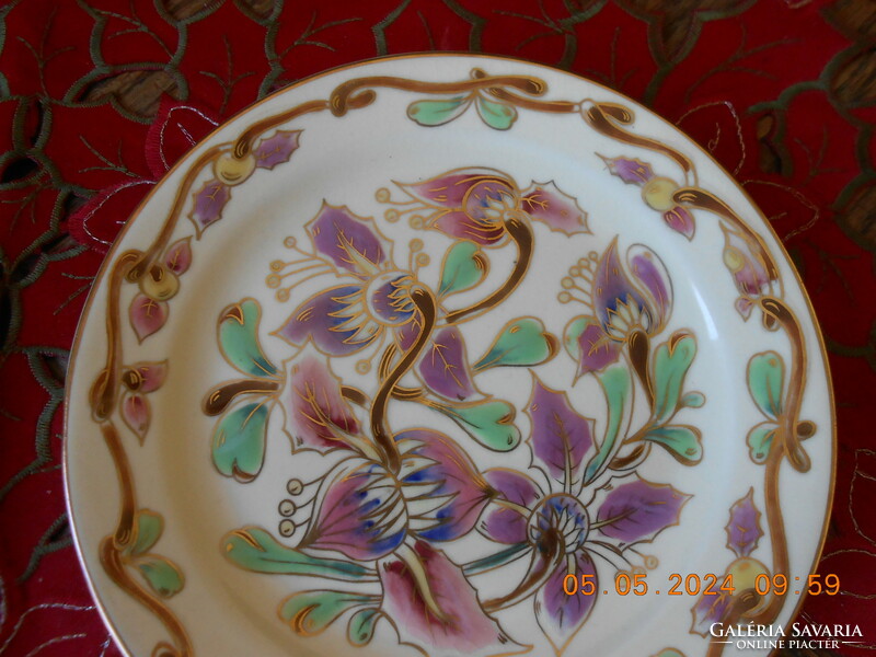 Zsolnay cake plate, rare orchid pattern