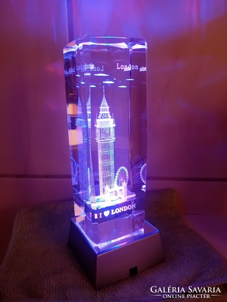 London LED gravírozott cityscape üveg