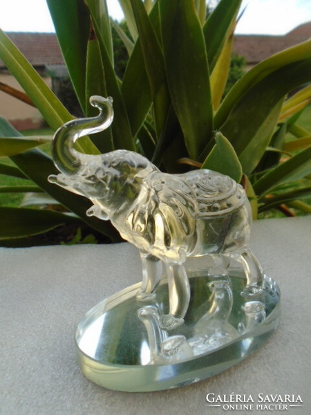 Beautiful French Lalique glass Indian lucky elephant