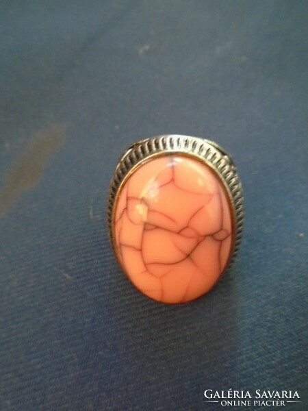 Csodaszép gyűrű türkönit színű kővel