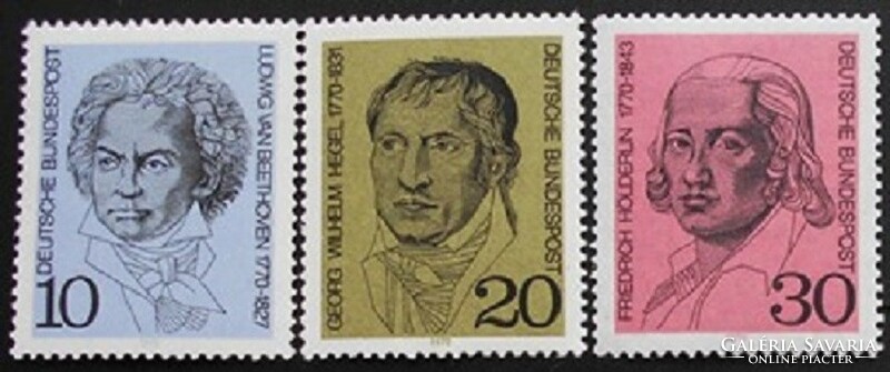N616-8 / Germany 1970 ludwig van beethoven stamp set postal clerk