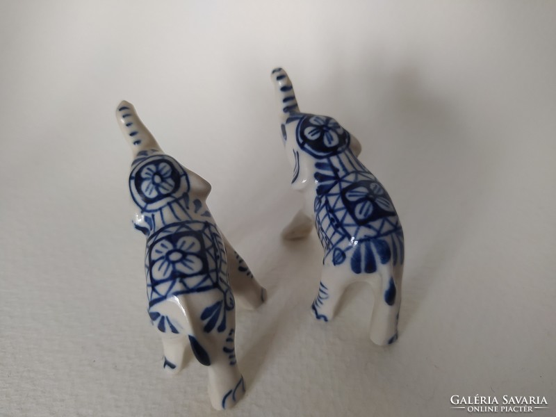 Kézzel festett porcelán elefánt páros