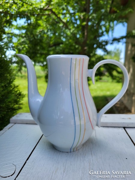 Alföldi porcelain_rainbow striped coffee pot without lid