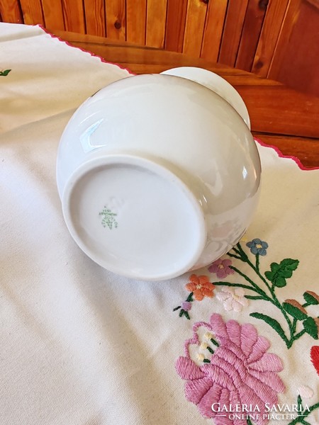 Large-sized Hólloháza pink porcelain belly mug