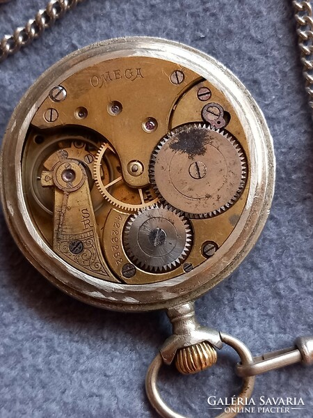 Old omega pocket watch + chain. It works!!!