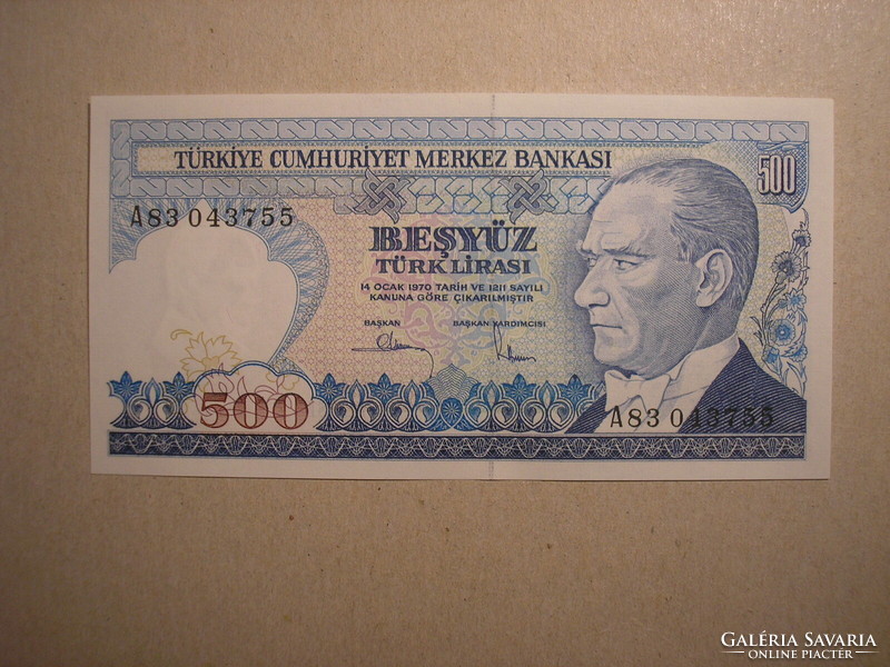 Turkey - 500 lira 1970 oz