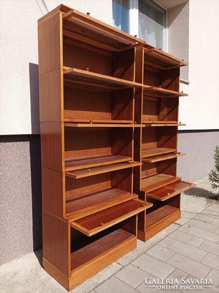 Mid century bookshelf system, according to Károly Lingel's patent, 4 battery bookcases