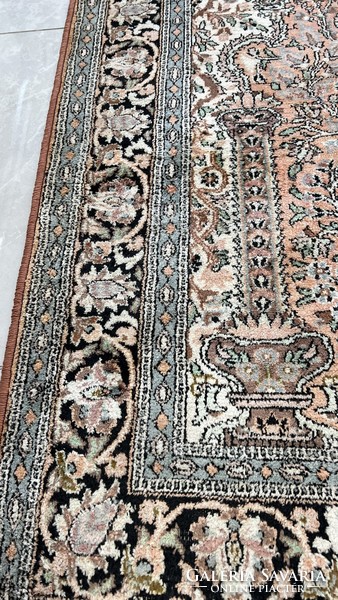 3630 Kasmíri hernyóselyem Isfahan kézi perzsa szőnyeg 98X152CM INGYEN FUTÁR